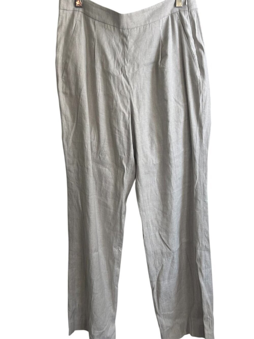 RW&CO Wide Leg Signature Fit Linen Blend Pleated Pants US 12